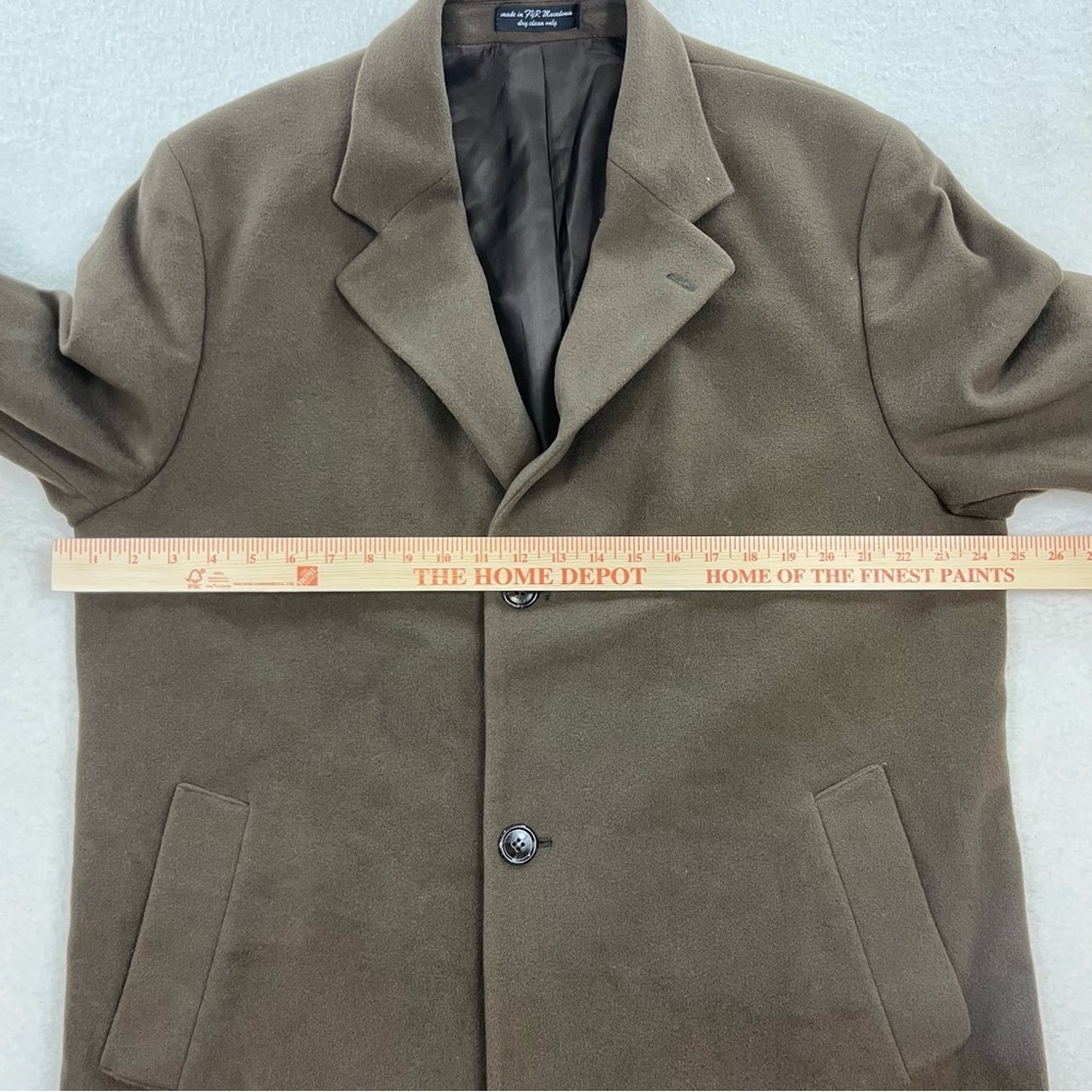 Vintage Weatherproof Brown Cashmere Blend Trench Coat Size R 42 - Picture 15 of 17